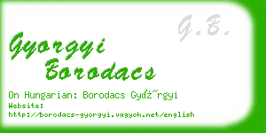 gyorgyi borodacs business card